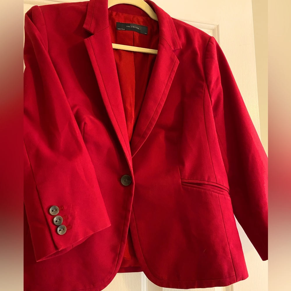 Red blazer - 3/4 length sleeve